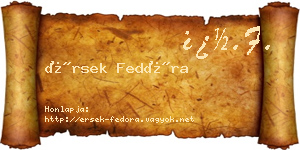 Érsek Fedóra névjegykártya